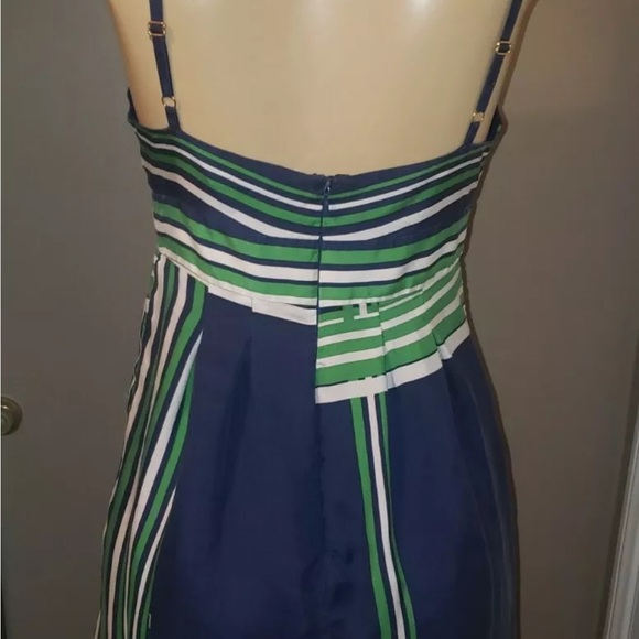 Guess 100% Silk Dress Size M Spaghetti Straps Tie Waist Deep V Neck - Picture 5 of 5
